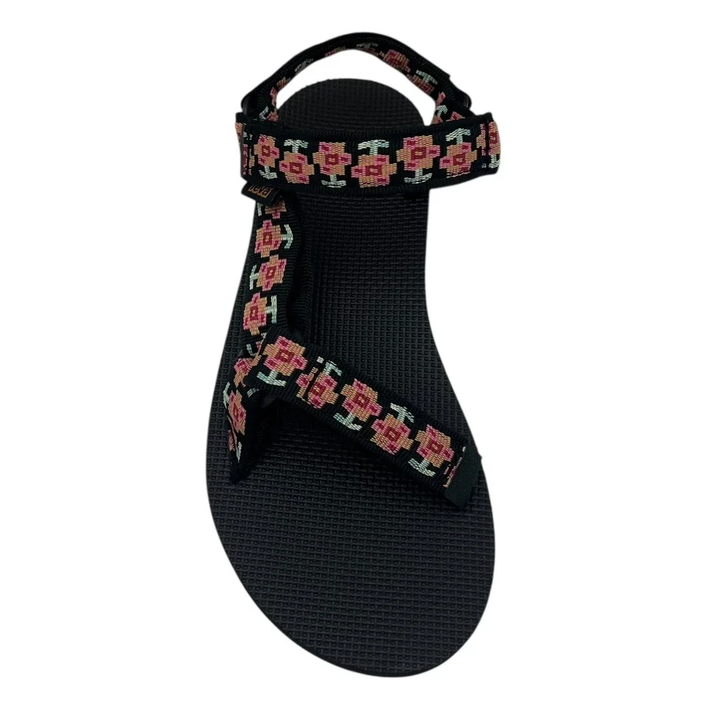 Teva Midform Universal Womens Sport Platform Sandals Size 7‎ Black Floral Multi
